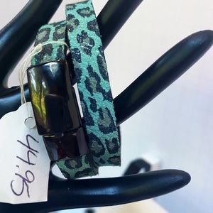 Leather wrap around bracelet